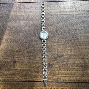 Armitron Silver & Gold Women's Chain Link Diamond Watch
